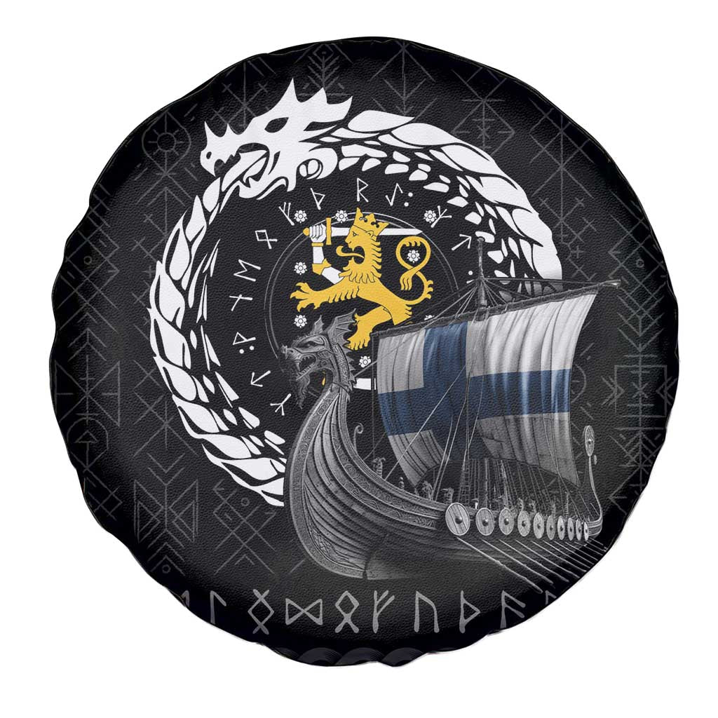 Finland Viking Drakkar Spare Tire Cover Viking Blood - Wonder Print Shop
