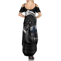 Finland Viking Drakkar Summer Maxi Dress Viking Blood - Wonder Print Shop