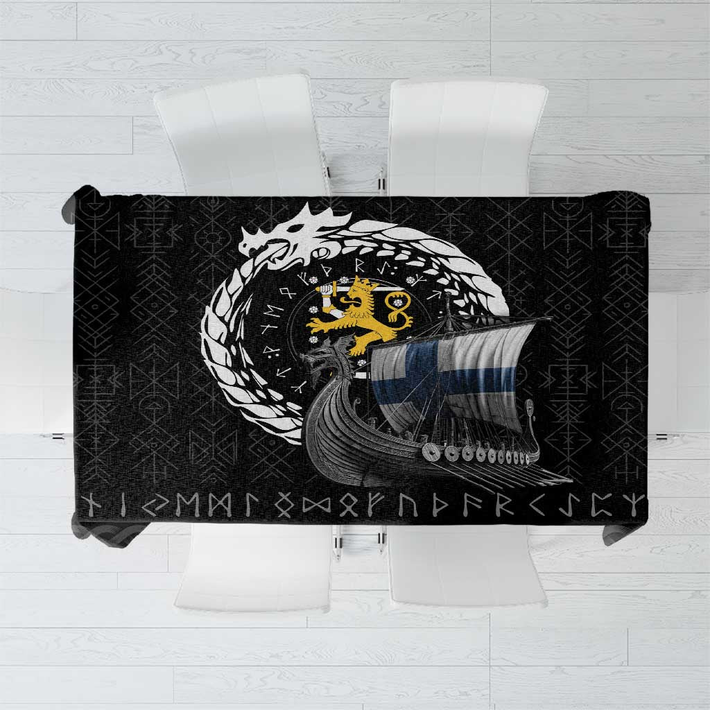 Finland Viking Drakkar Tablecloth Viking Blood - Wonder Print Shop