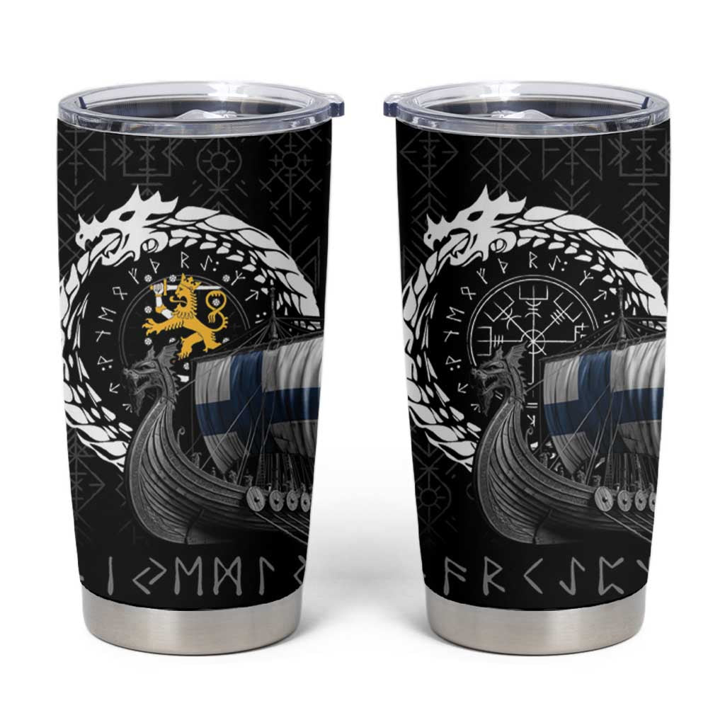 Finland Viking Drakkar Tumbler Cup Viking Blood - Wonder Print Shop