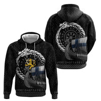 Finland Viking Drakkar Zip Hoodie Viking Blood - Wonder Print Shop