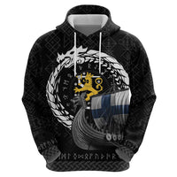 Finland Viking Drakkar Zip Hoodie Viking Blood - Wonder Print Shop