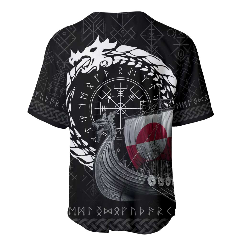 Greenland Viking Drakkar Baseball Jersey Viking Blood - Wonder Print Shop