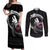 Greenland Viking Drakkar Couples Matching Off Shoulder Maxi Dress and Long Sleeve Button Shirt Viking Blood - Wonder Print Shop