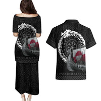 Greenland Viking Drakkar Couples Matching Puletasi and Hawaiian Shirt Viking Blood - Wonder Print Shop
