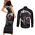 Greenland Viking Drakkar Couples Matching Short Sleeve Bodycon Dress and Long Sleeve Button Shirt Viking Blood - Wonder Print Shop