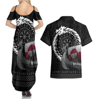 Greenland Viking Drakkar Couples Matching Summer Maxi Dress and Hawaiian Shirt Viking Blood - Wonder Print Shop