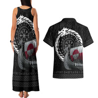 Greenland Viking Drakkar Couples Matching Tank Maxi Dress and Hawaiian Shirt Viking Blood - Wonder Print Shop
