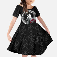 Greenland Viking Drakkar Family Matching Off Shoulder Maxi Dress and Hawaiian Shirt Viking Blood - Wonder Print Shop