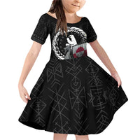 Greenland Viking Drakkar Family Matching Off Shoulder Short Dress and Hawaiian Shirt Viking Blood - Wonder Print Shop