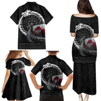 Greenland Viking Drakkar Family Matching Puletasi and Hawaiian Shirt Viking Blood - Wonder Print Shop