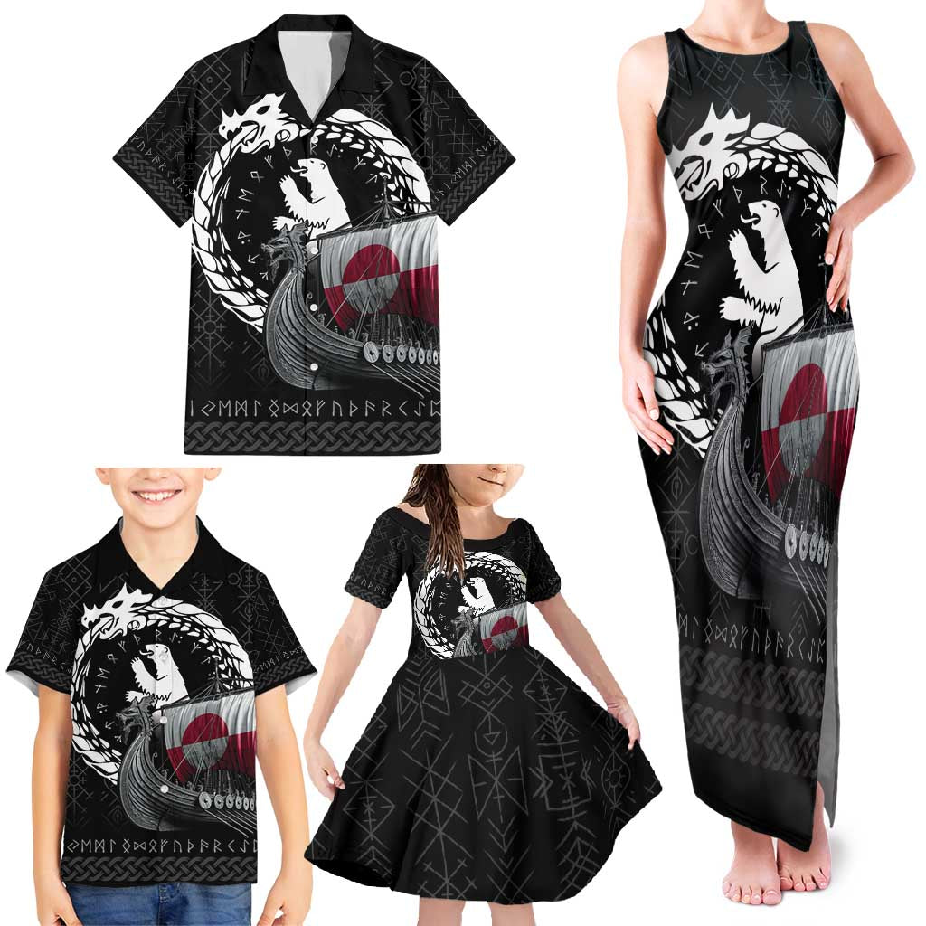 Greenland Viking Drakkar Family Matching Tank Maxi Dress and Hawaiian Shirt Viking Blood - Wonder Print Shop