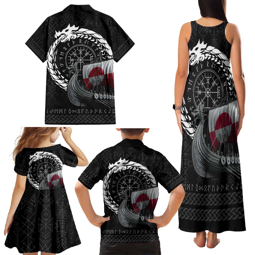 Greenland Viking Drakkar Family Matching Tank Maxi Dress and Hawaiian Shirt Viking Blood - Wonder Print Shop
