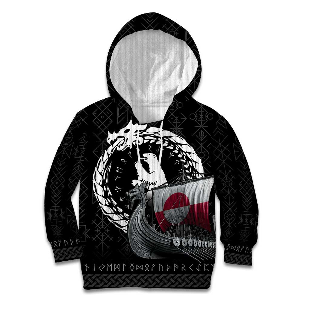 Greenland Viking Drakkar Kid Hoodie Viking Blood - Wonder Print Shop
