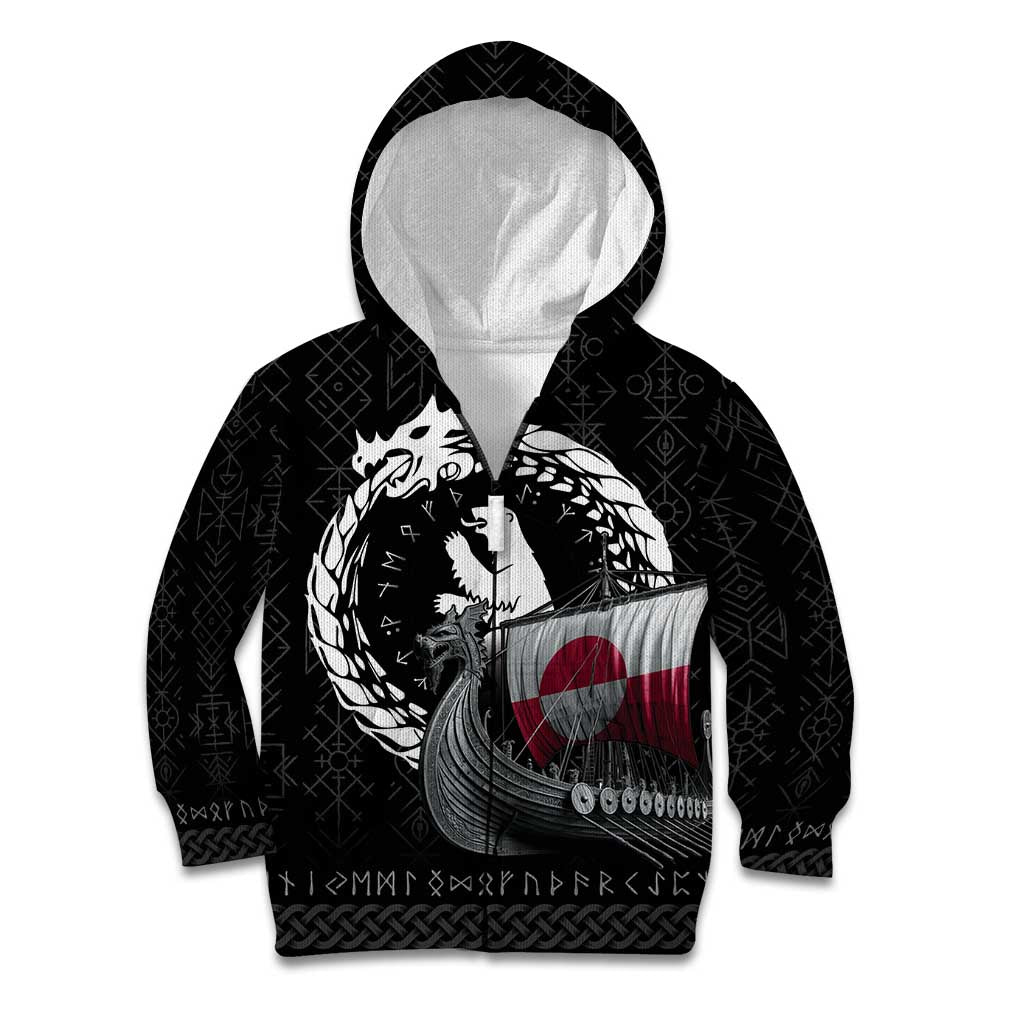 Greenland Viking Drakkar Kid Hoodie Viking Blood - Wonder Print Shop