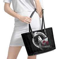 Greenland Viking Drakkar Leather Tote Bag Viking Blood - Wonder Print Shop