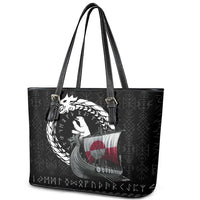 Greenland Viking Drakkar Leather Tote Bag Viking Blood - Wonder Print Shop