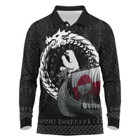 Greenland Viking Drakkar Long Sleeve Polo Shirt Viking Blood - Wonder Print Shop
