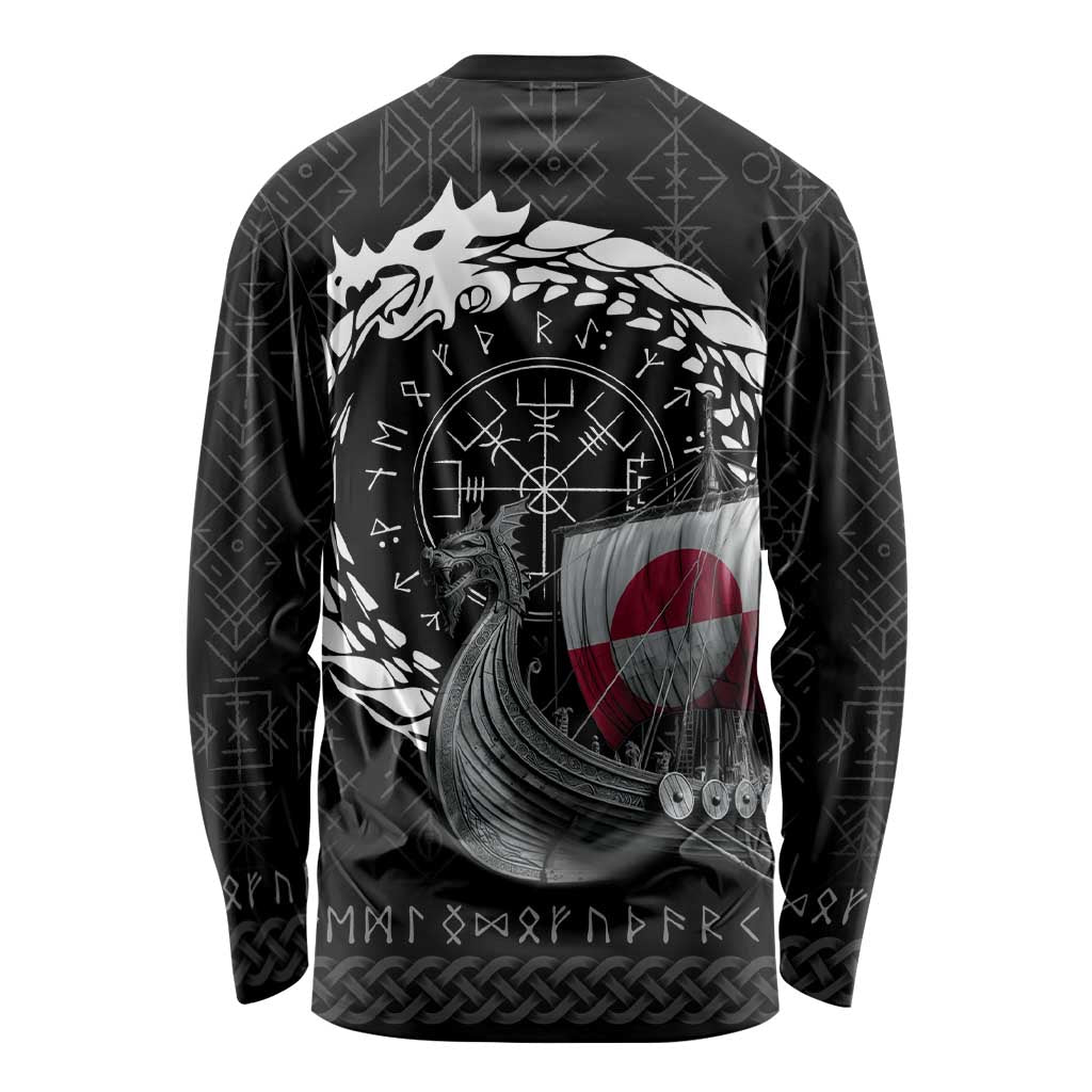 Greenland Viking Drakkar Long Sleeve Shirt Viking Blood - Wonder Print Shop
