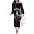 Greenland Viking Drakkar Off The Shoulder Long Sleeve Dress Viking Blood - Wonder Print Shop
