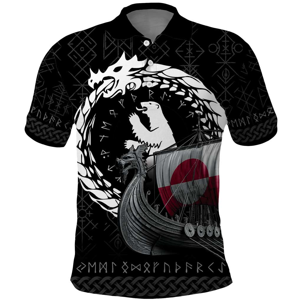 Greenland Viking Drakkar Polo Shirt Viking Blood - Wonder Print Shop