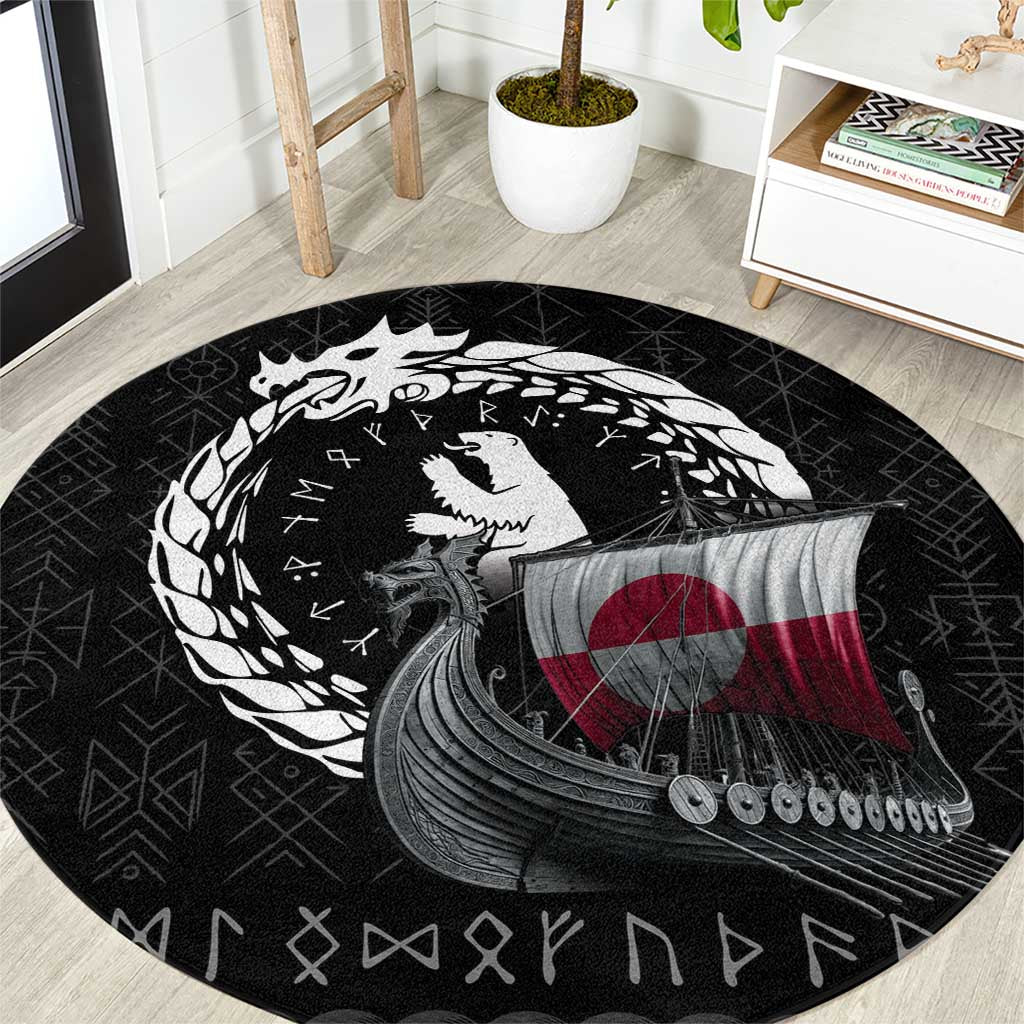 Greenland Viking Drakkar Round Carpet Viking Blood - Wonder Print Shop
