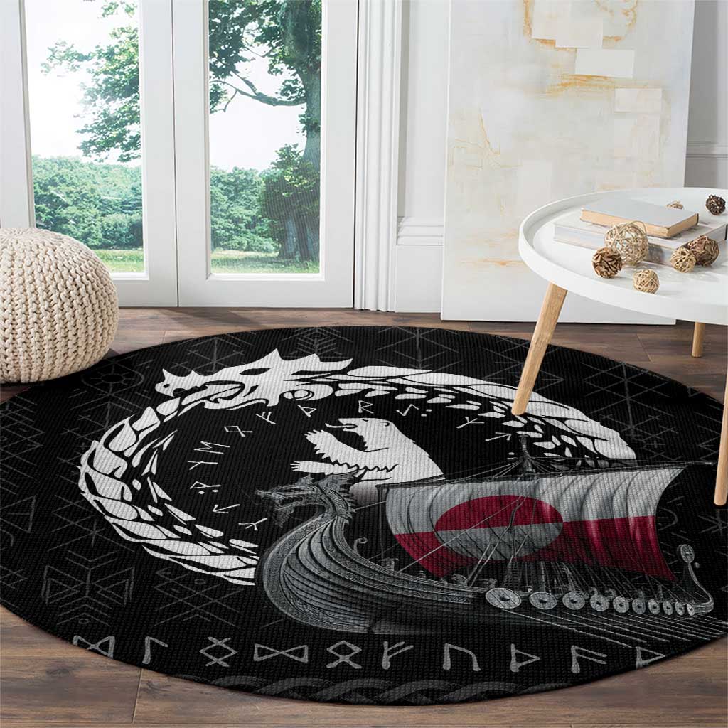Greenland Viking Drakkar Round Carpet Viking Blood - Wonder Print Shop