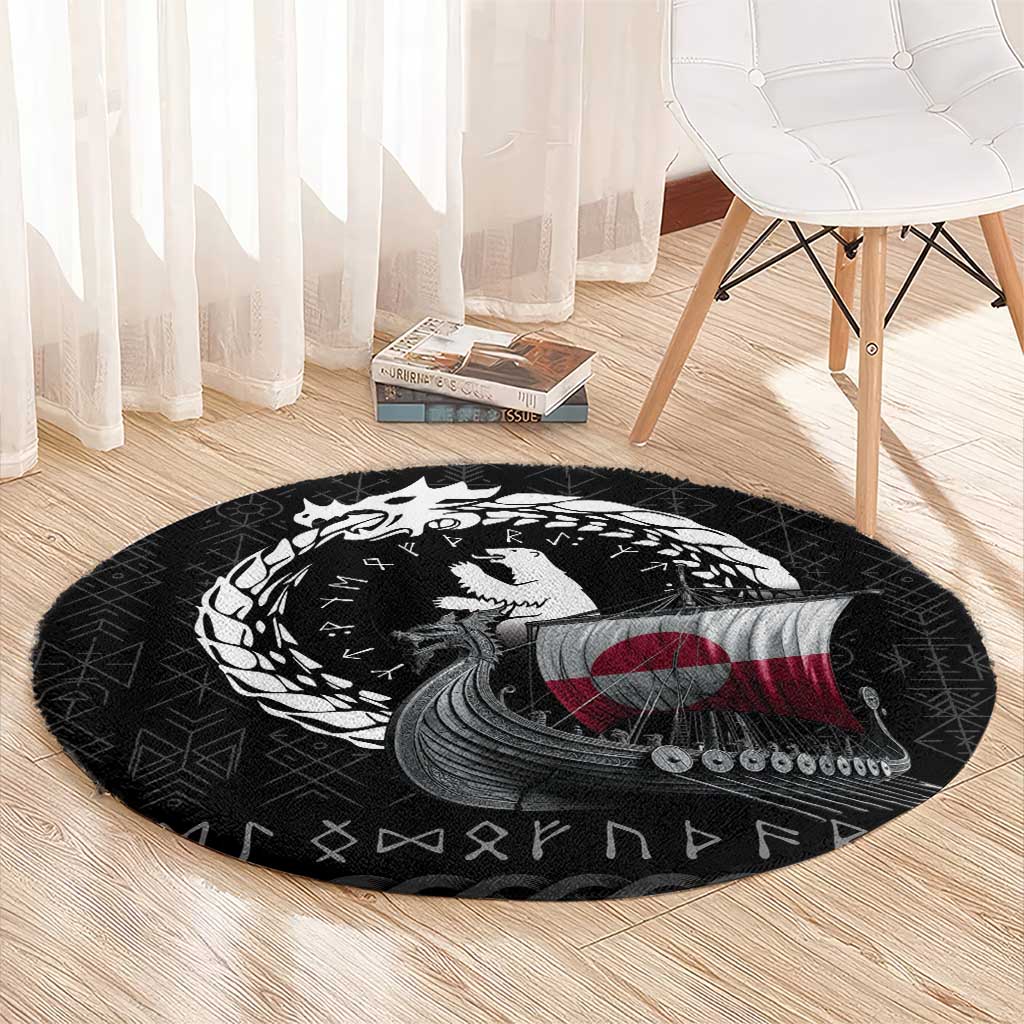 Greenland Viking Drakkar Round Carpet Viking Blood - Wonder Print Shop