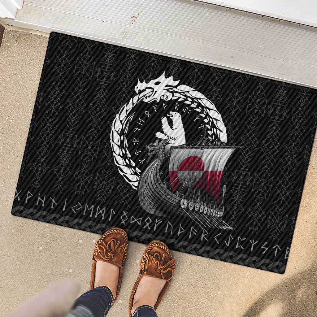 Greenland Viking Drakkar Rubber Doormat Viking Blood - Wonder Print Shop