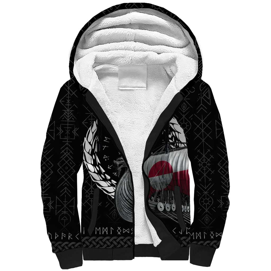 Greenland Viking Drakkar Sherpa Hoodie Viking Blood - Wonder Print Shop