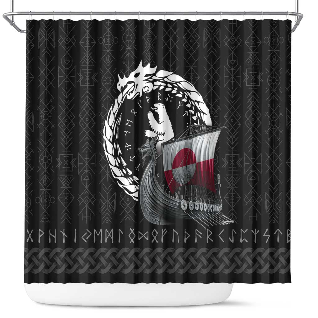 Greenland Viking Drakkar Shower Curtain Viking Blood - Wonder Print Shop