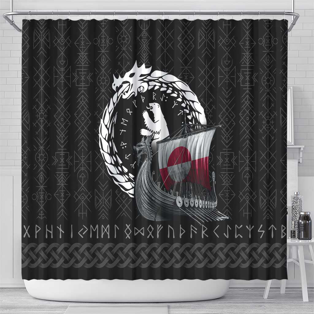 Greenland Viking Drakkar Shower Curtain Viking Blood - Wonder Print Shop