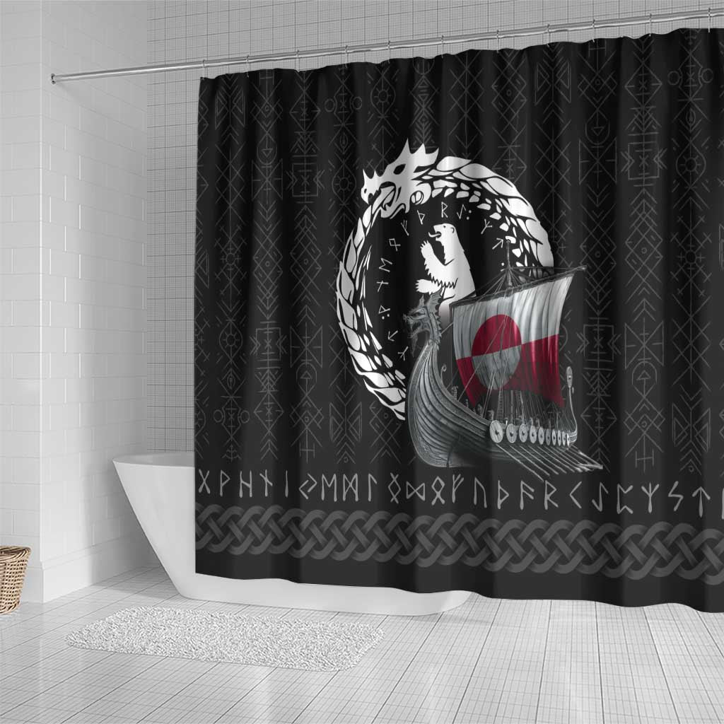 Greenland Viking Drakkar Shower Curtain Viking Blood - Wonder Print Shop
