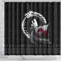 Greenland Viking Drakkar Shower Curtain Viking Blood - Wonder Print Shop
