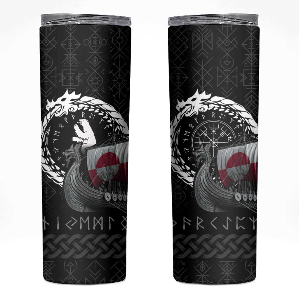 Greenland Viking Drakkar Skinny Tumbler Viking Blood - Wonder Print Shop