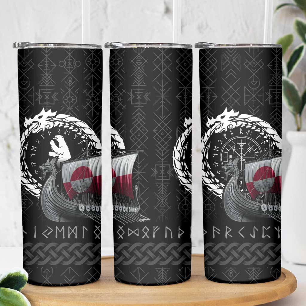 Greenland Viking Drakkar Skinny Tumbler Viking Blood - Wonder Print Shop