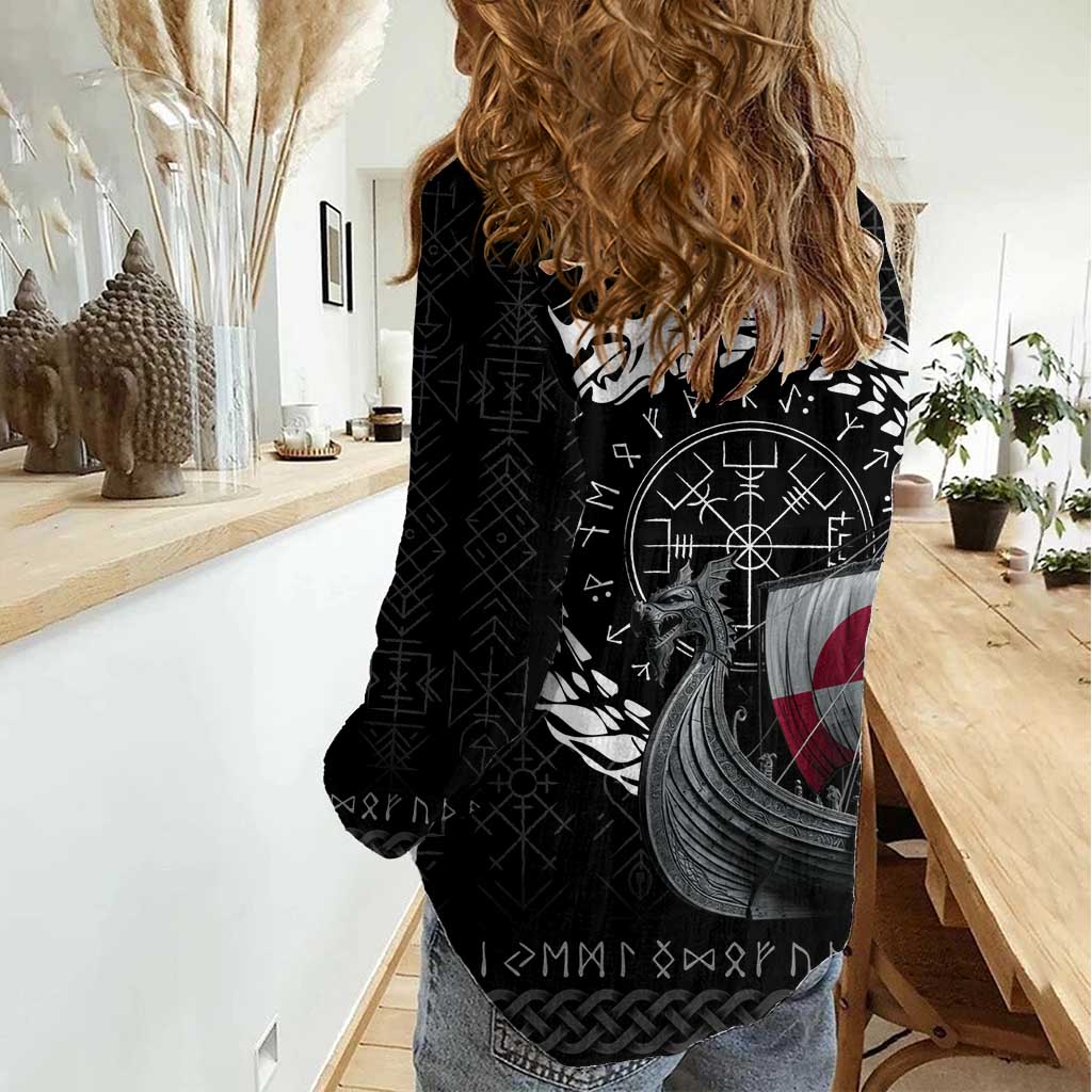 Greenland Viking Drakkar Women Casual Shirt Viking Blood - Wonder Print Shop