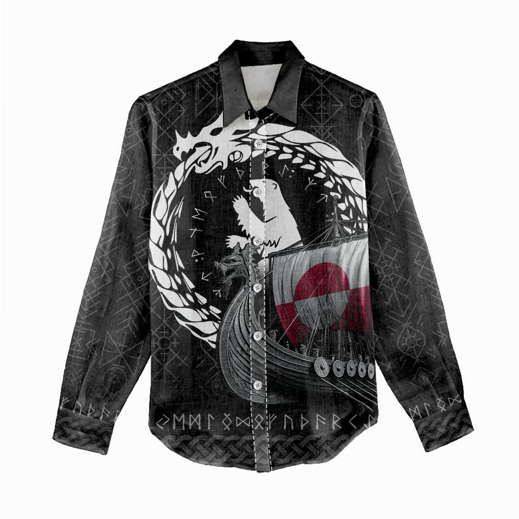 Greenland Viking Drakkar Women Casual Shirt Viking Blood - Wonder Print Shop