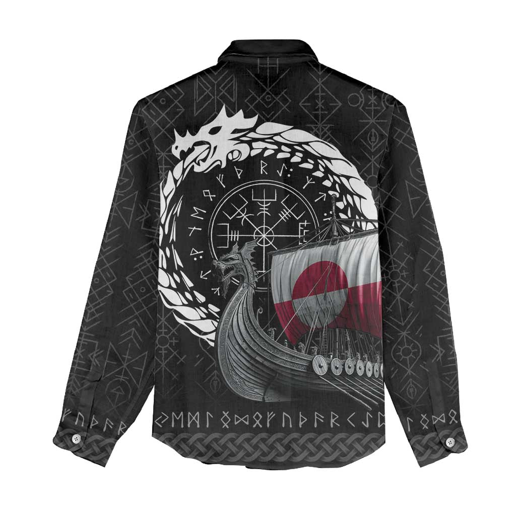 Greenland Viking Drakkar Women Casual Shirt Viking Blood - Wonder Print Shop