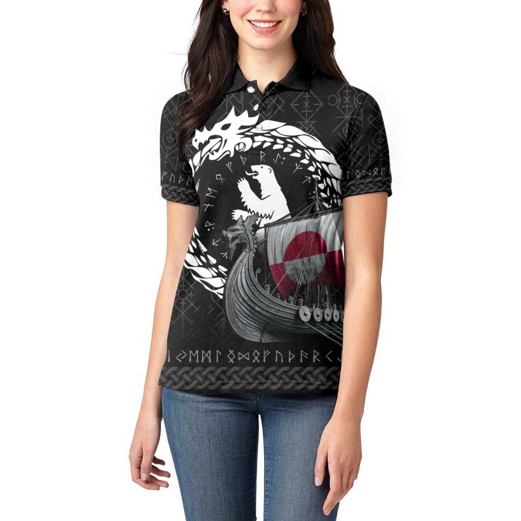 Greenland Viking Drakkar Women Polo Shirt Viking Blood - Wonder Print Shop