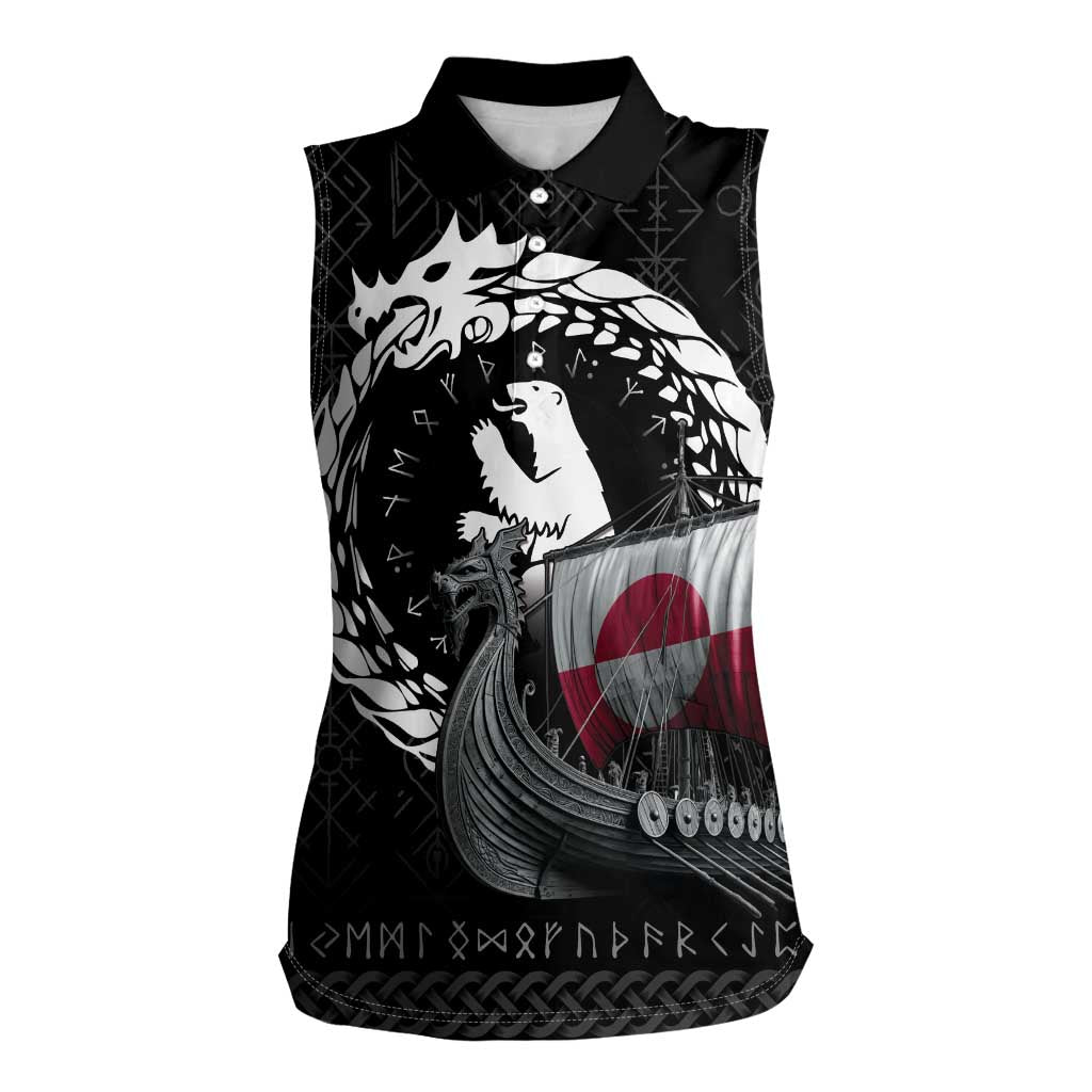 Greenland Viking Drakkar Women Sleeveless Polo Shirt Viking Blood - Wonder Print Shop