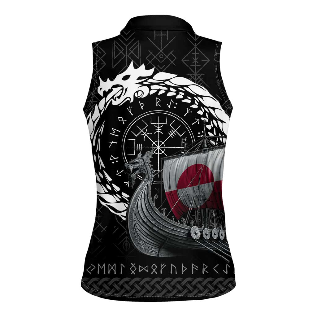 Greenland Viking Drakkar Women Sleeveless Polo Shirt Viking Blood - Wonder Print Shop