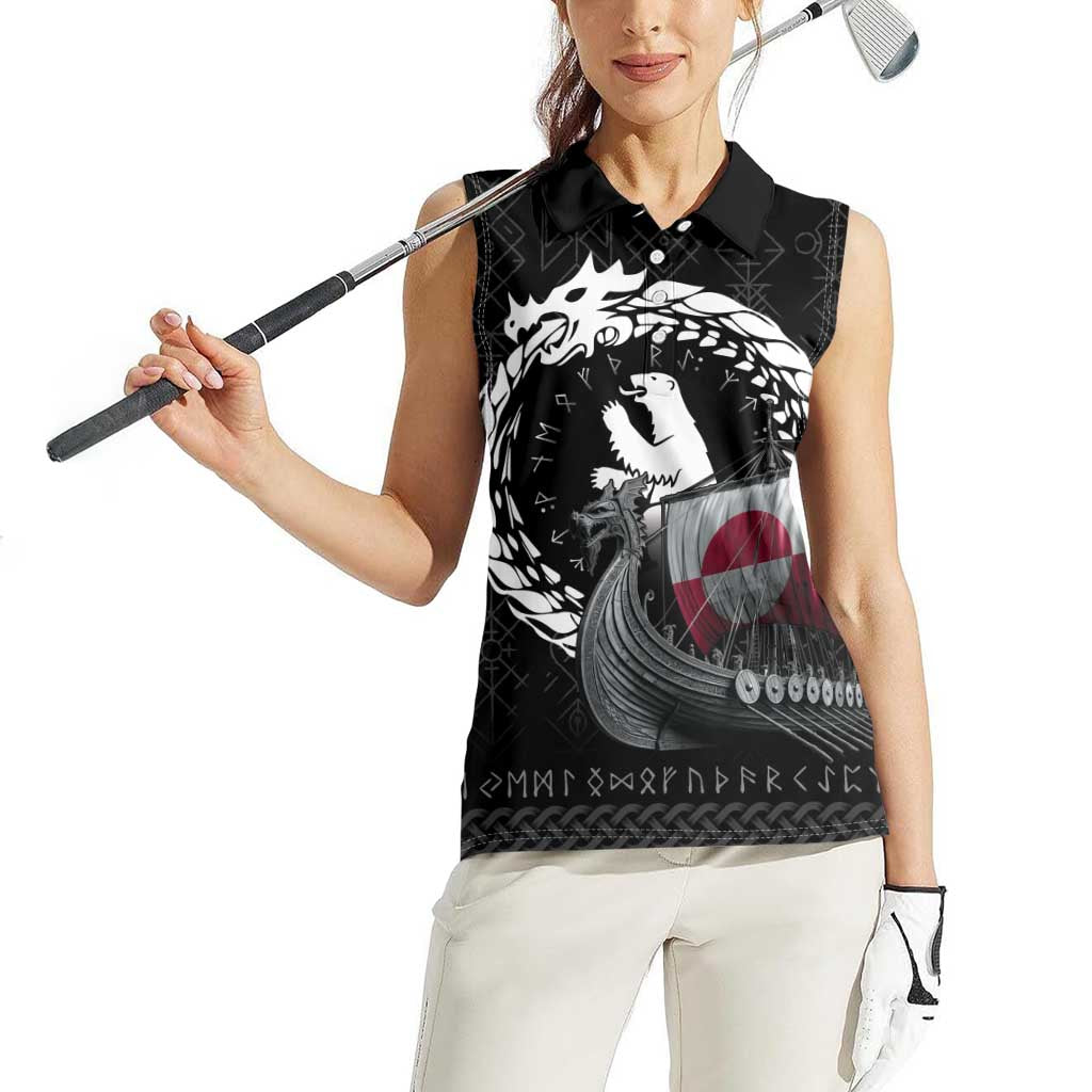 Greenland Viking Drakkar Women Sleeveless Polo Shirt Viking Blood - Wonder Print Shop