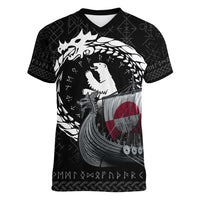 Greenland Viking Drakkar Women V-Neck T-Shirt Viking Blood - Wonder Print Shop