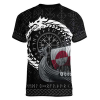 Greenland Viking Drakkar Women V-Neck T-Shirt Viking Blood - Wonder Print Shop