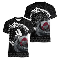 Greenland Viking Drakkar Women V-Neck T-Shirt Viking Blood - Wonder Print Shop