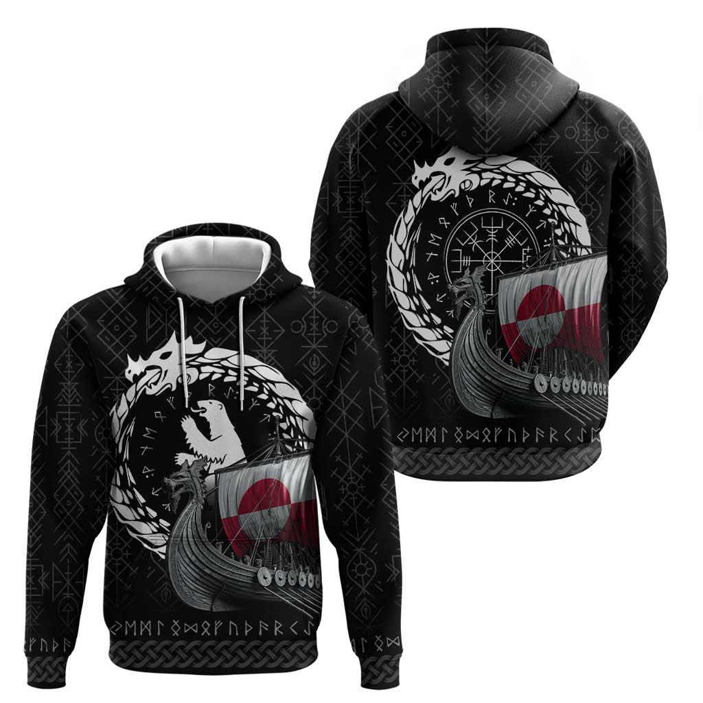 Greenland Viking Drakkar Zip Hoodie Viking Blood - Wonder Print Shop