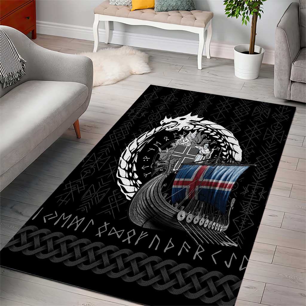 Iceland Viking Drakkar Area Rug Viking Blood - Wonder Print Shop