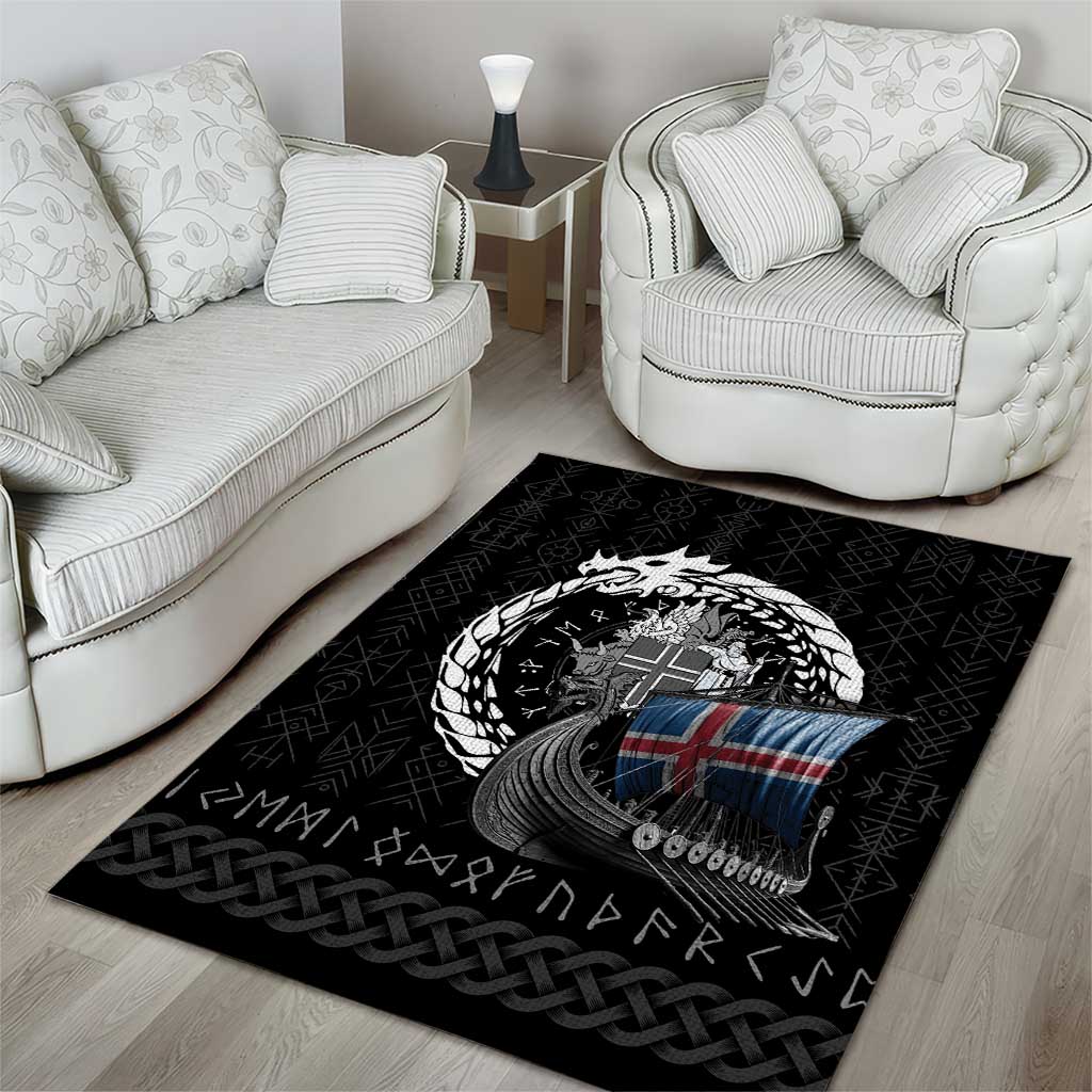 Iceland Viking Drakkar Area Rug Viking Blood - Wonder Print Shop