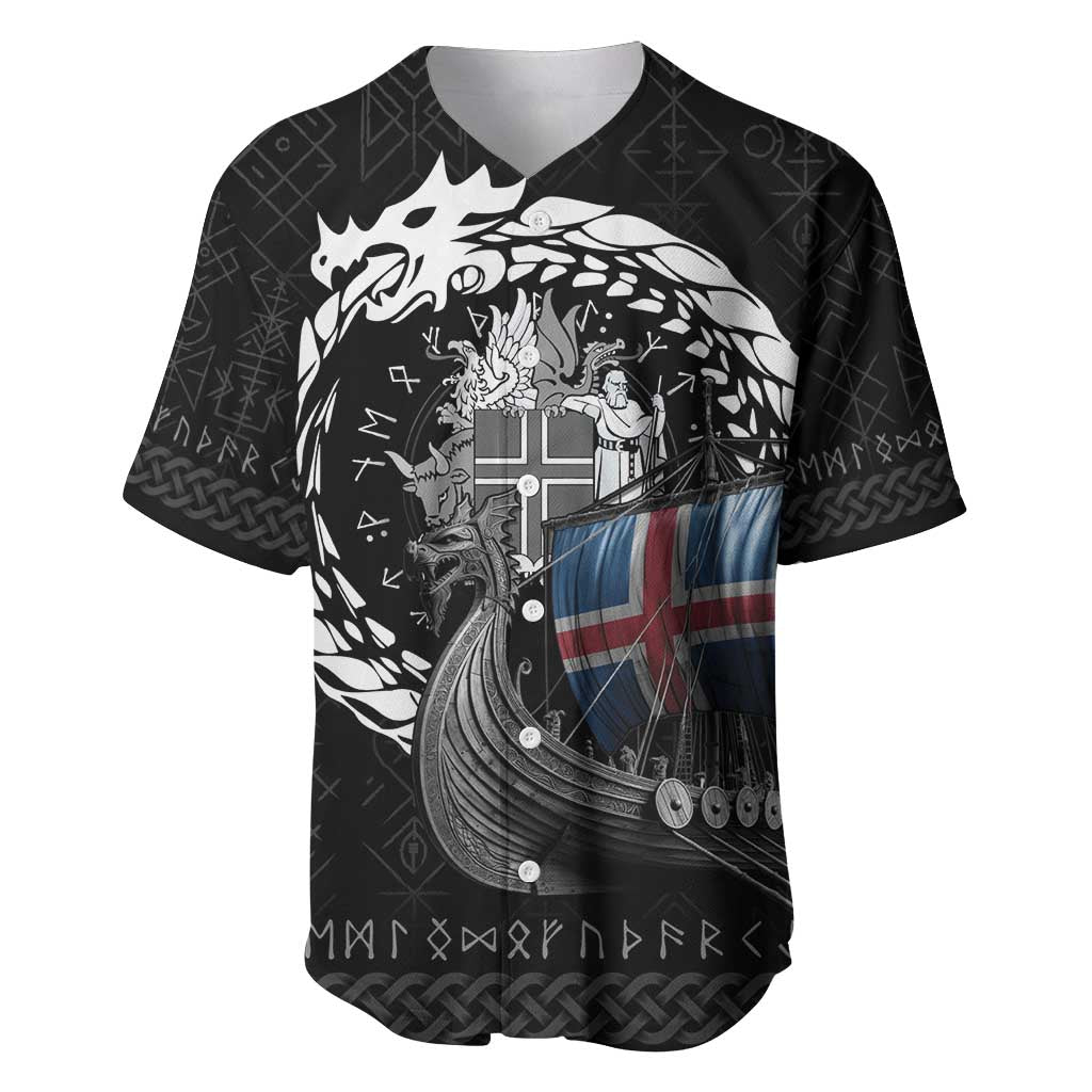Iceland Viking Drakkar Baseball Jersey Viking Blood - Wonder Print Shop